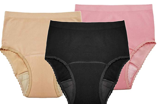 Washable Urinary Incontinence Underwear for Women, Absorbent Seamless High  Waist Panty for Bladder leaks, 3 Pack