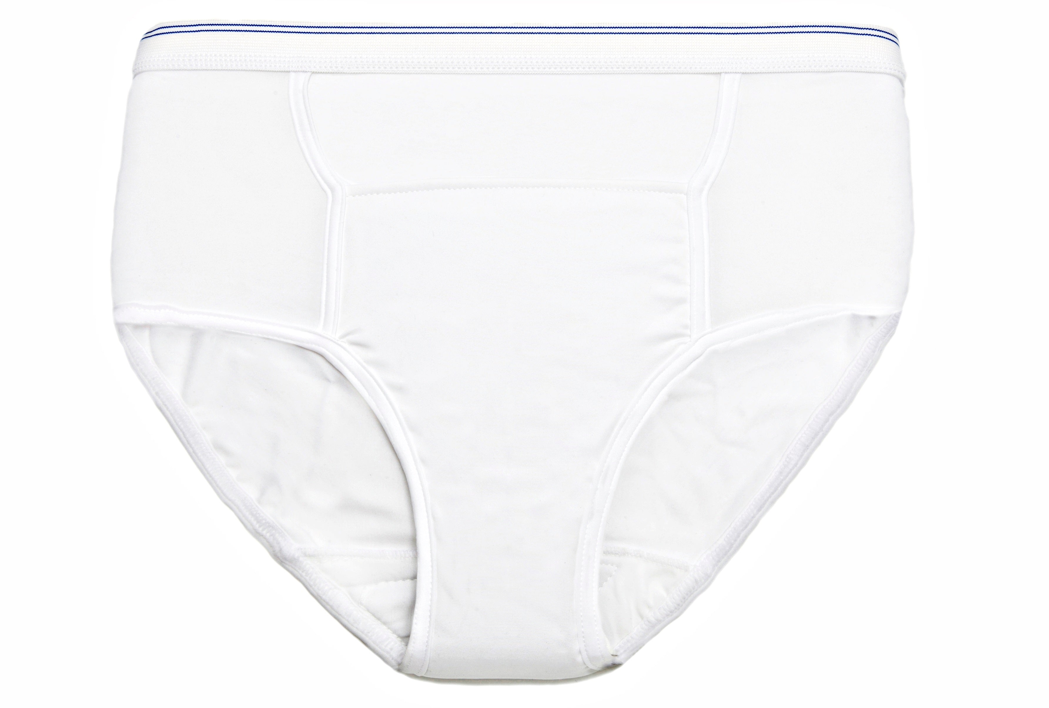 2 Pack Men Incontinence Underwear, Reusable Washable Urinary Incontinence  Briefs for Prostate Surgical, Elder, Long Driving (White, 2X-Large)